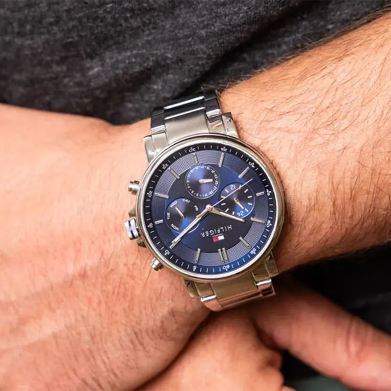 Tommy Hilfiger Tyson Chronograph Blue Dial Men's Watch- 1710588